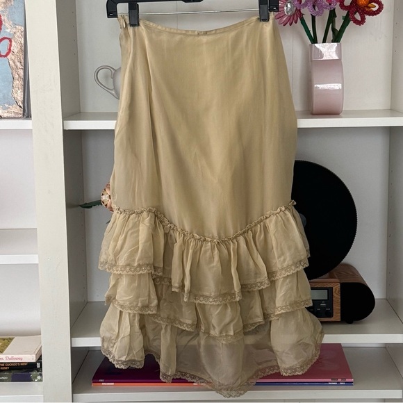 NWT FREE PEOPLE Calliope Ruffle Midi Skirt - Picture 10 of 10